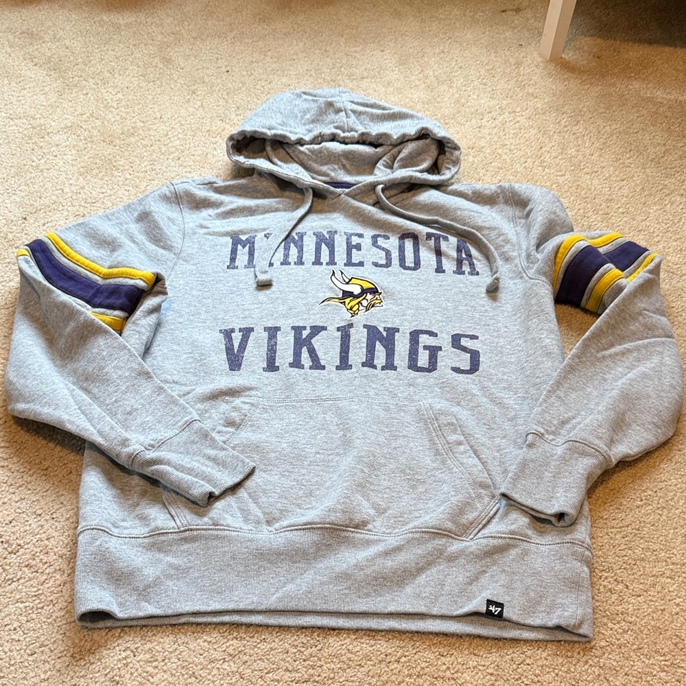 47 Brand Minnesota Vikings Gray Hoodie
